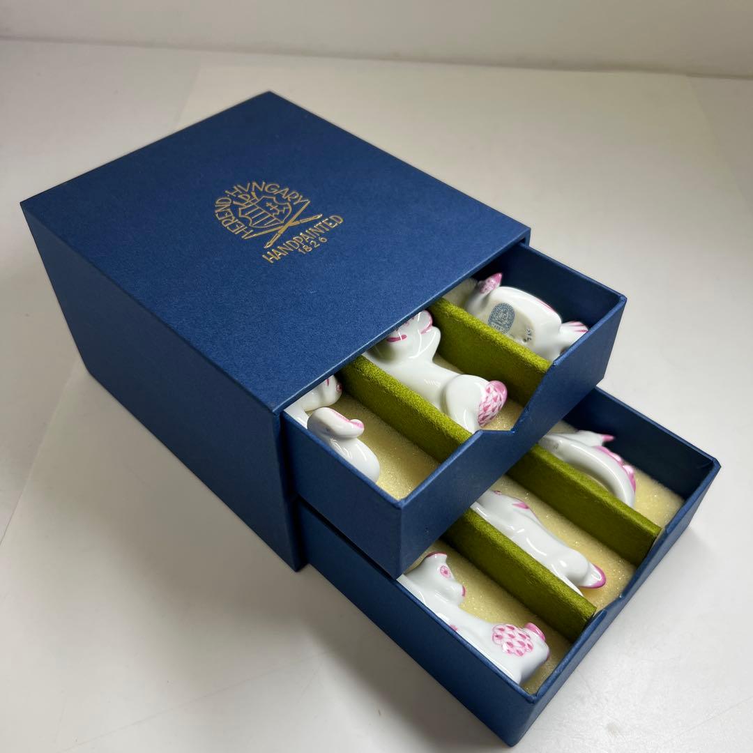 ヘレンド　12支　箸置　共箱　トトオ　東な7-1221☆1F