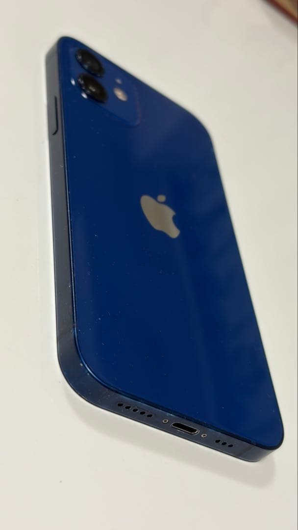 バッテリー100%iPhone12 256GBブルーMGJ33J/Aコードおまけ