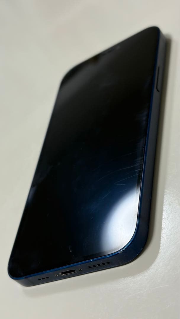 バッテリー100%iPhone12 256GBブルーMGJ33J/Aコードおまけ