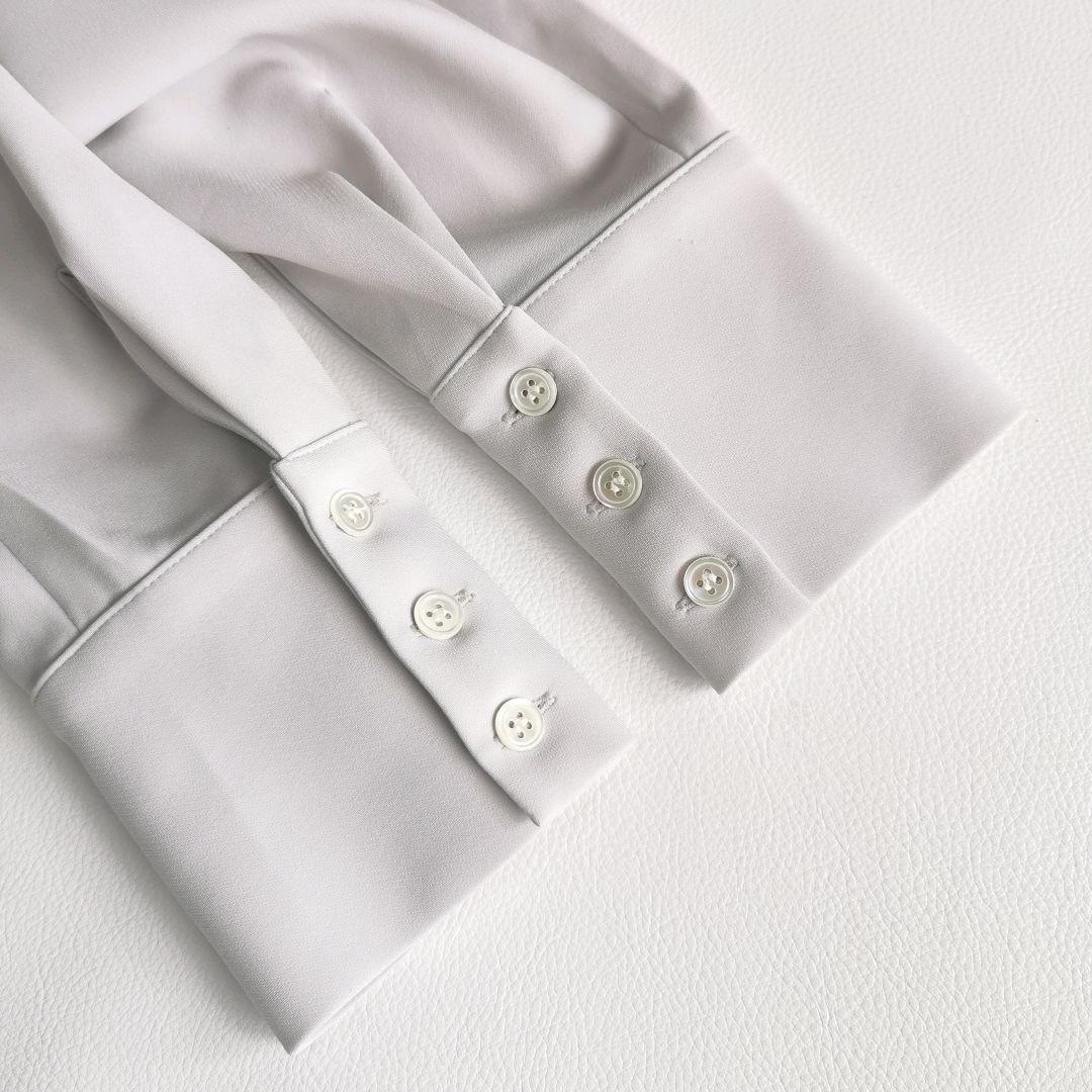 25SS【美品✨】セオリーリュクス Luve Walli ブラウス グレー 38