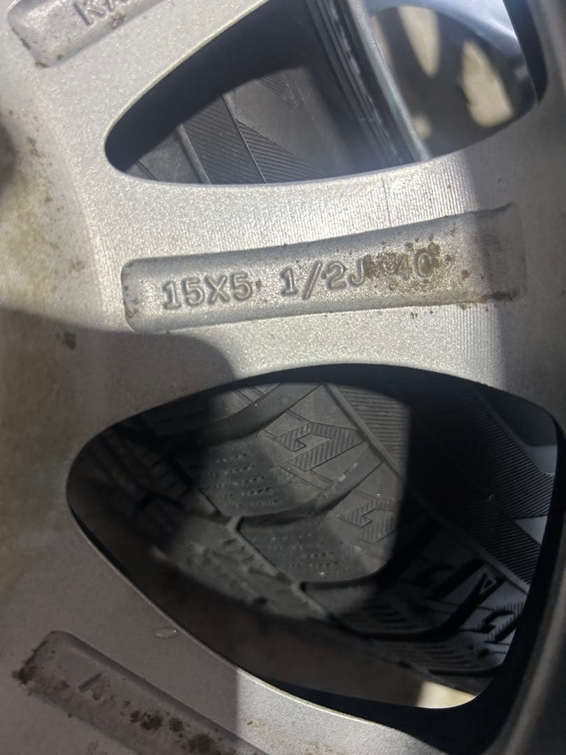 マツダ純正溝有りスタッドレス15インチ ホイールセット