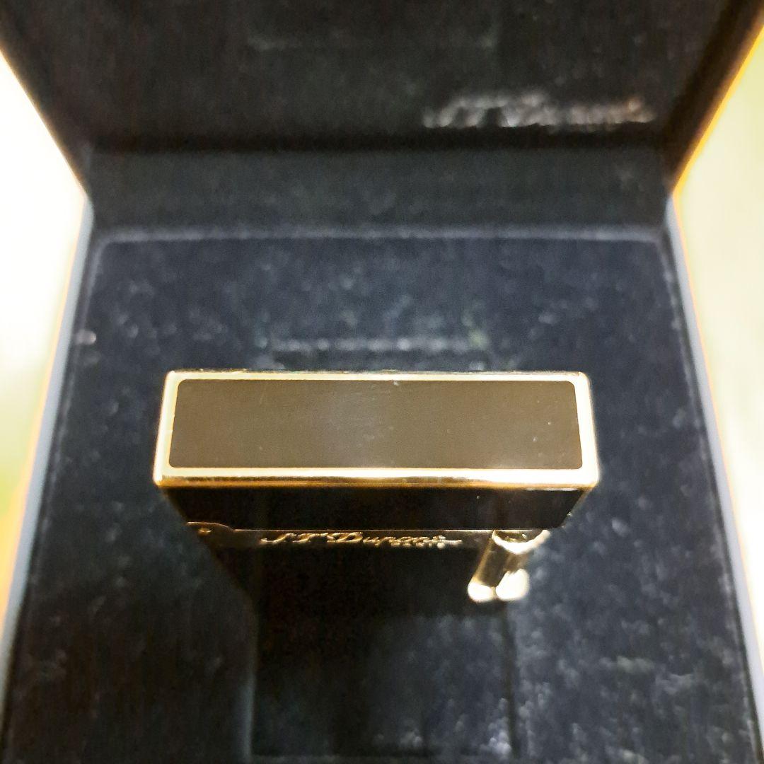 ◇美品デュポンライター、ライン2、純正黒漆、ブラックゴールド◇