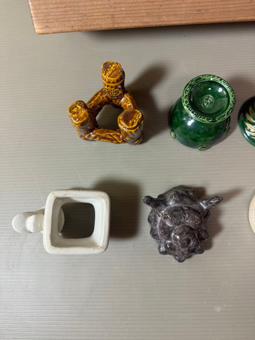 2885 川崎和楽作　楽七種　蓋置　7客　茶道具