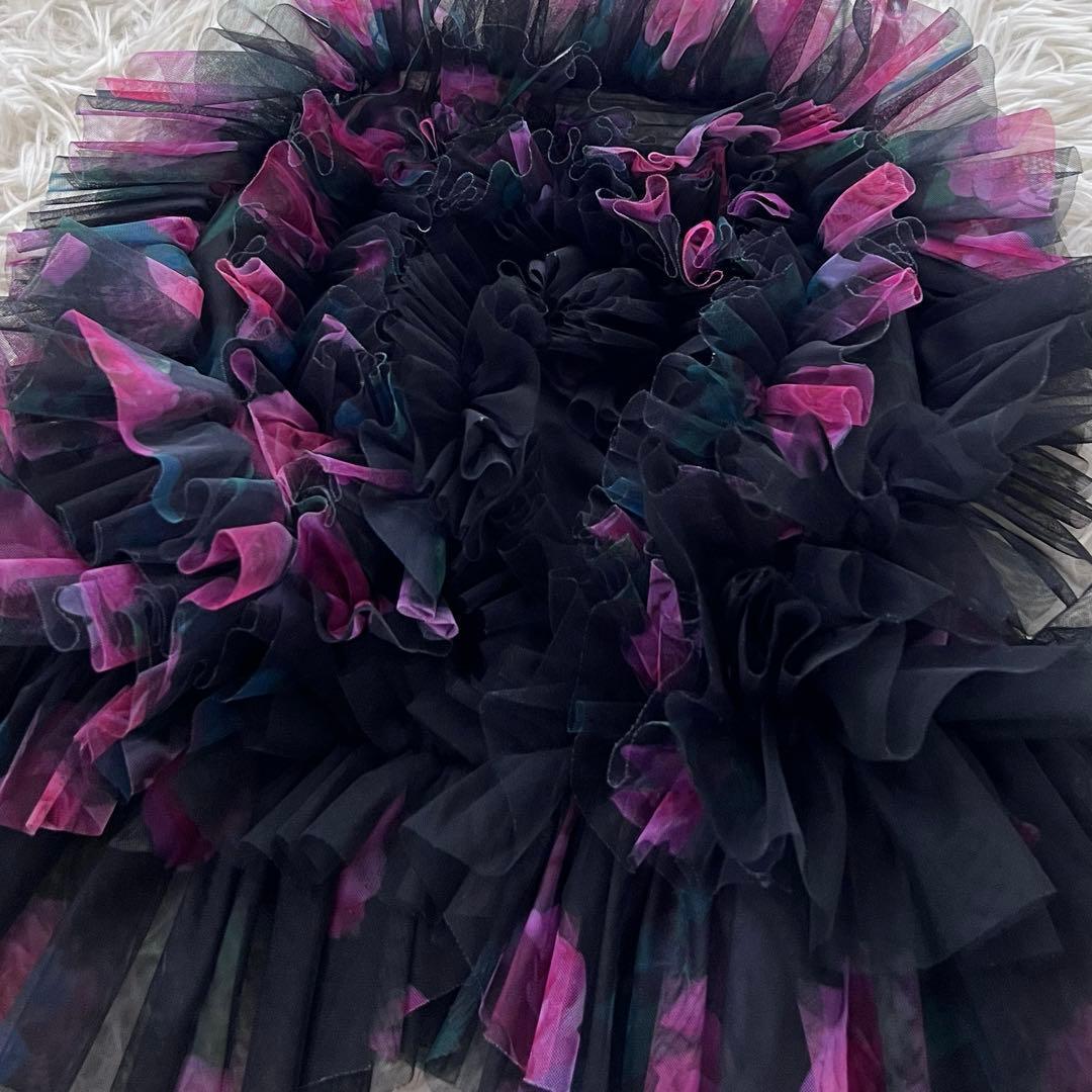 試着のみ VIVIANO Tulle Ruffle Cami Top チュール