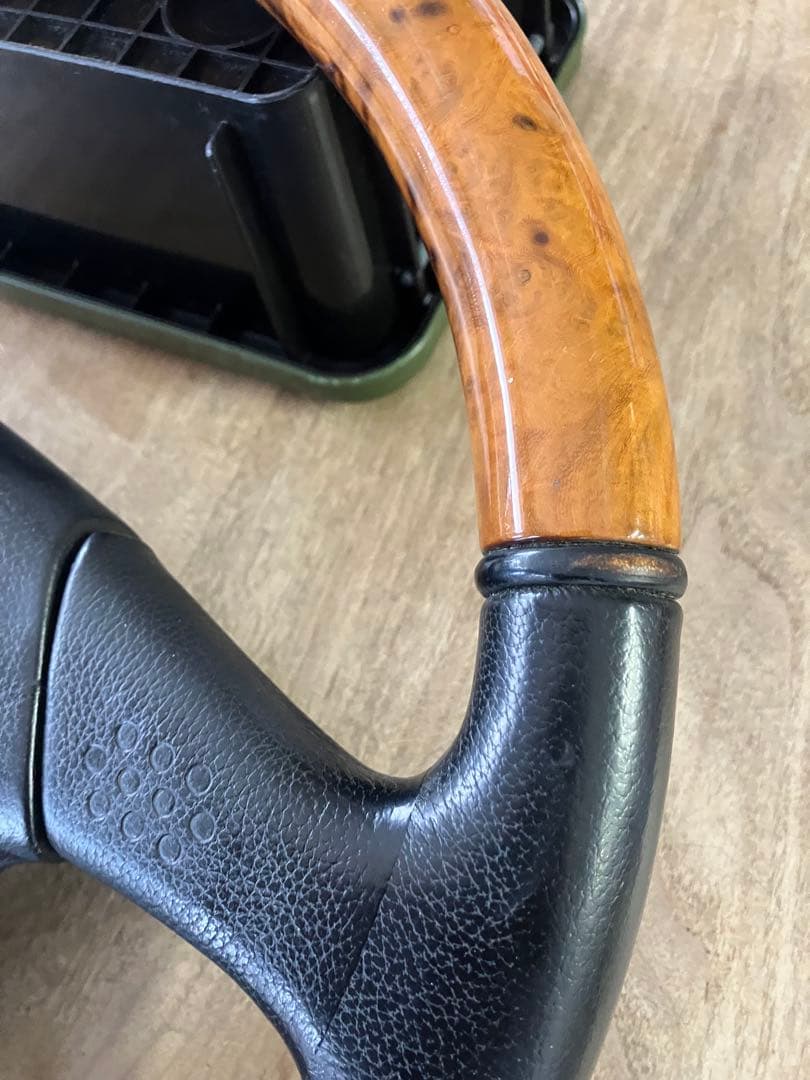 momo オリンピック3 36.5π レザーマホガニーウッドコンビ絶版品