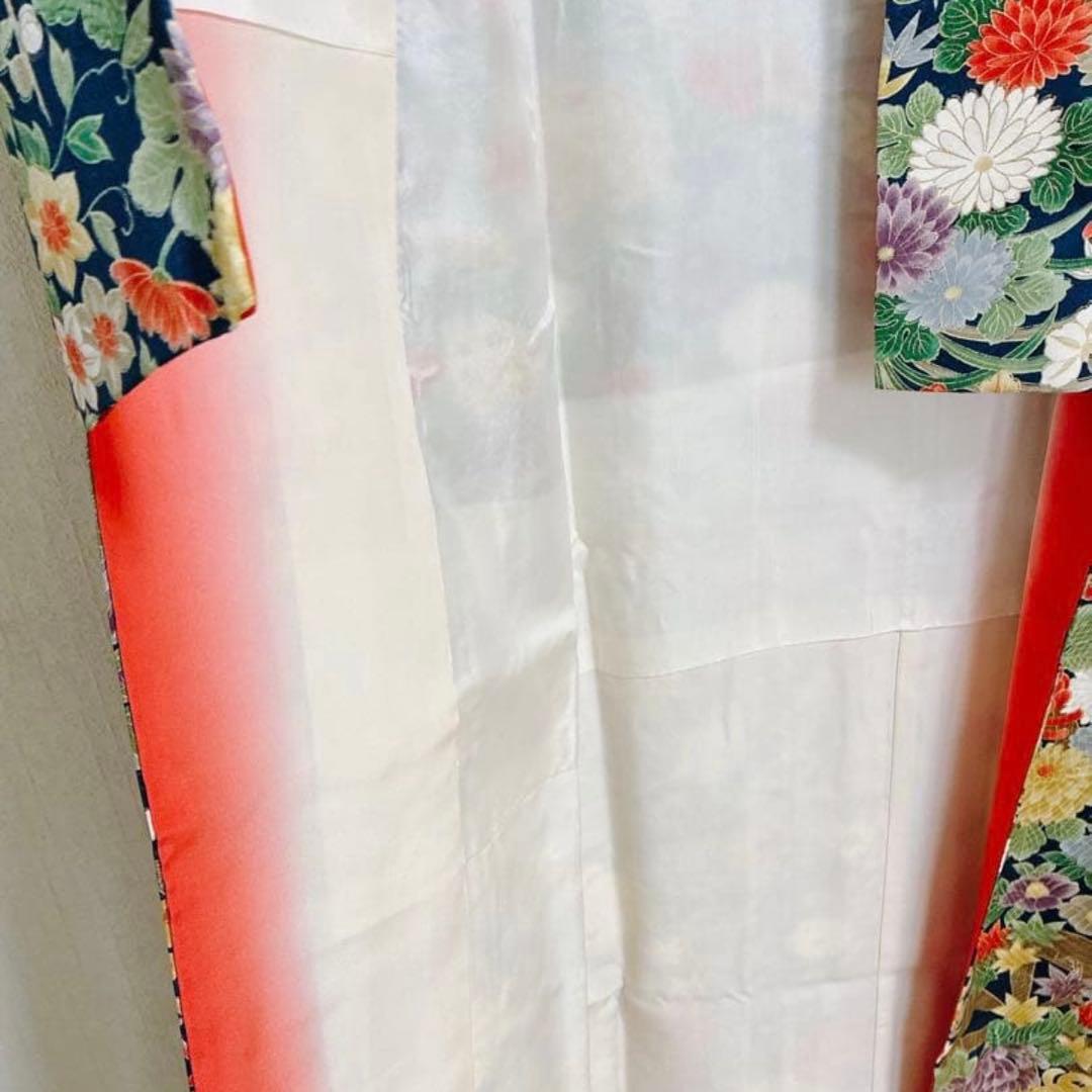 2点セット 美品 三松 アンティーク 振袖 正絹 袷 帯 大正ロマン 成人卒業式