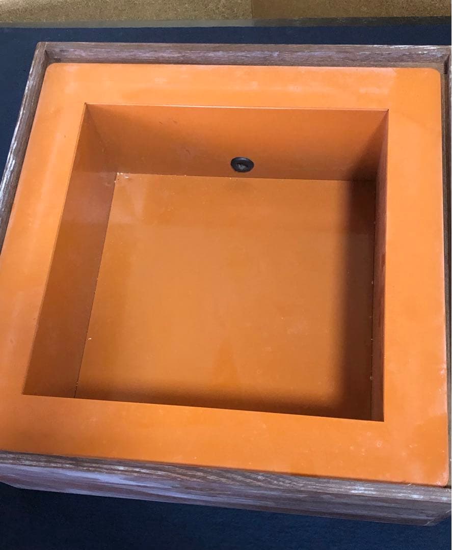 《R》茶道具 桑置炉 コード穴付 元箱　260209け1