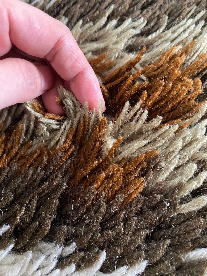 シャギーラグ ヴィンテージ 177cm×274cm 1970年代 大判