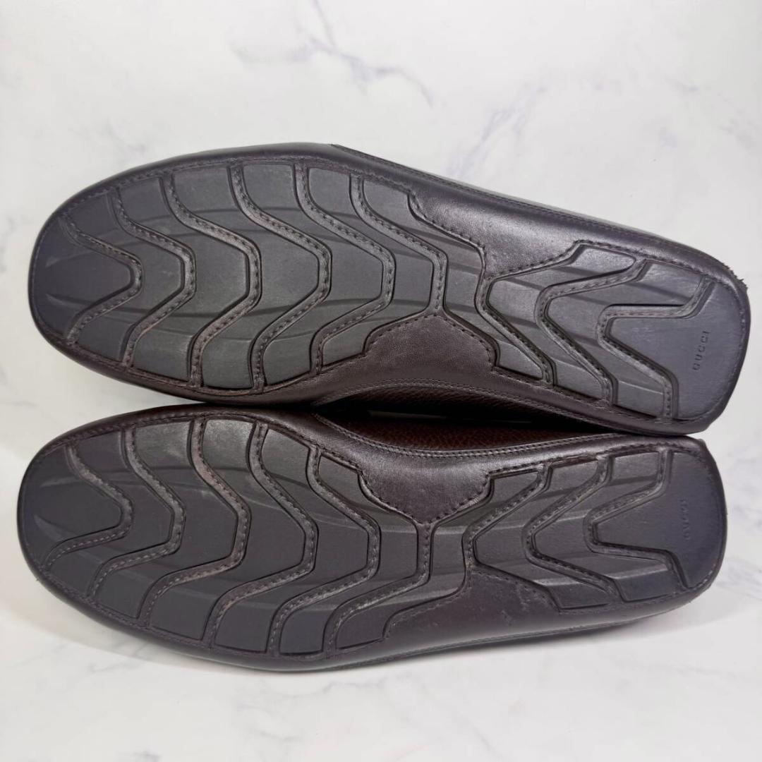 ▼GUCCI▼グッチ 28.5cm ローファー 茶色 ブラウン メンズ レザー