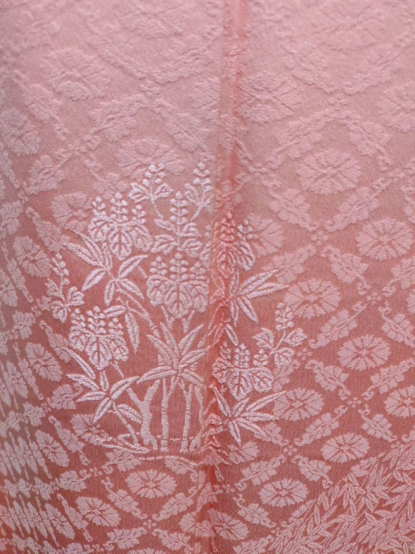 付下げ　訪問着　色無地　袋帯　2点セット　美品　正絹　刺繍　宝尽し