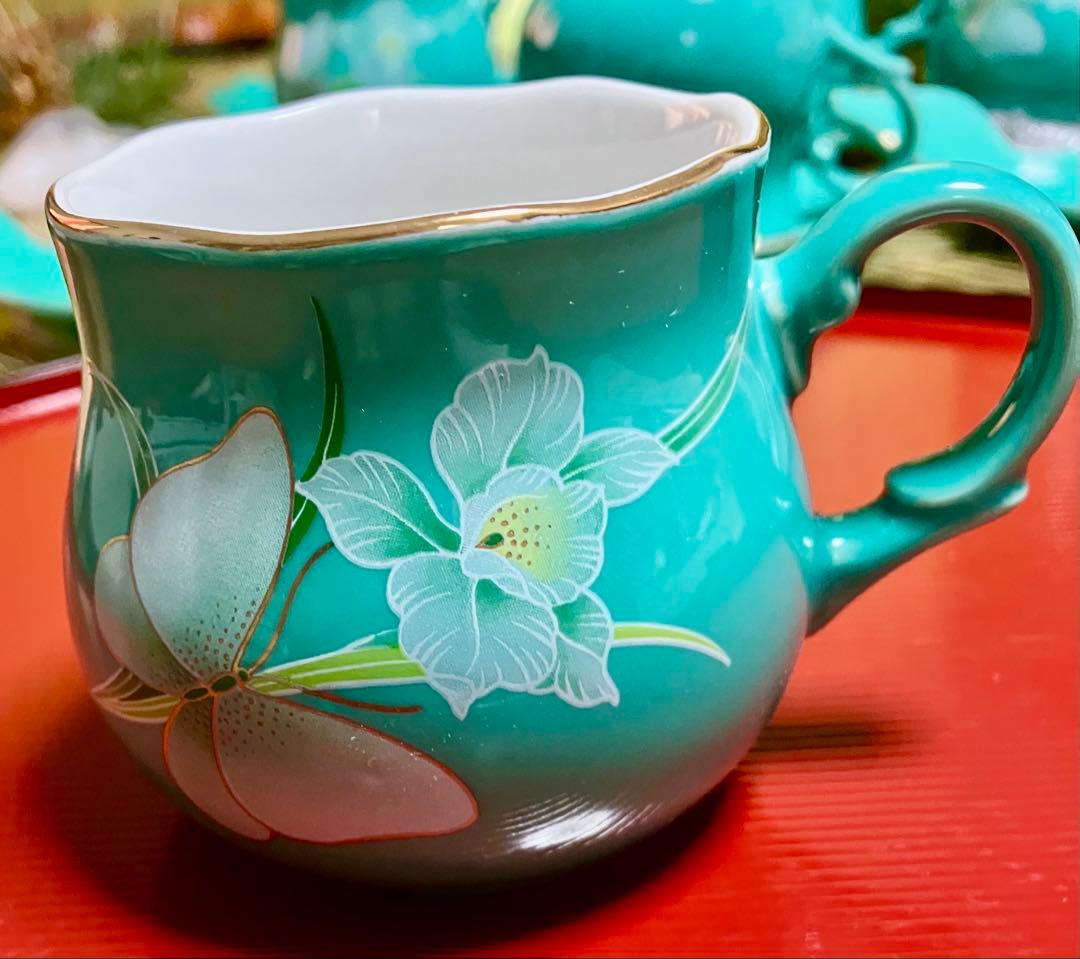 光琳絵皿　ひょうたん小皿　カップ 菊型小鉢　松葉　箸置き 五名様用　２５点セット