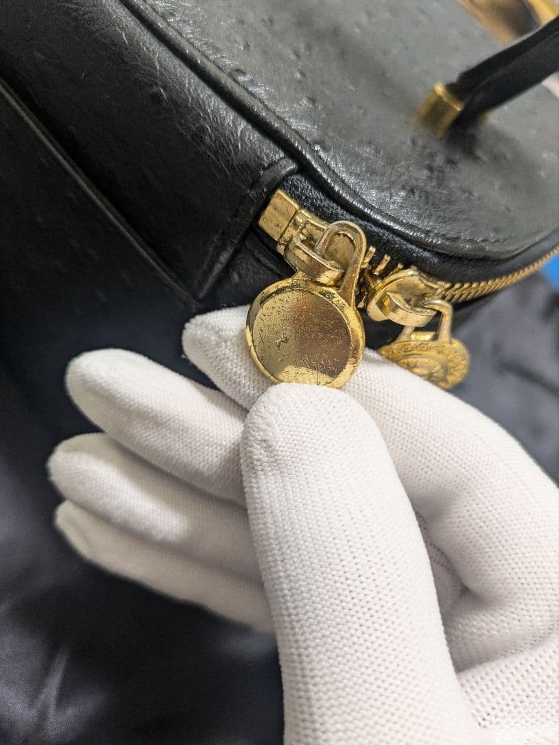 ヴェルサーチ VERSACE ハンドバッグ レザー バニティ