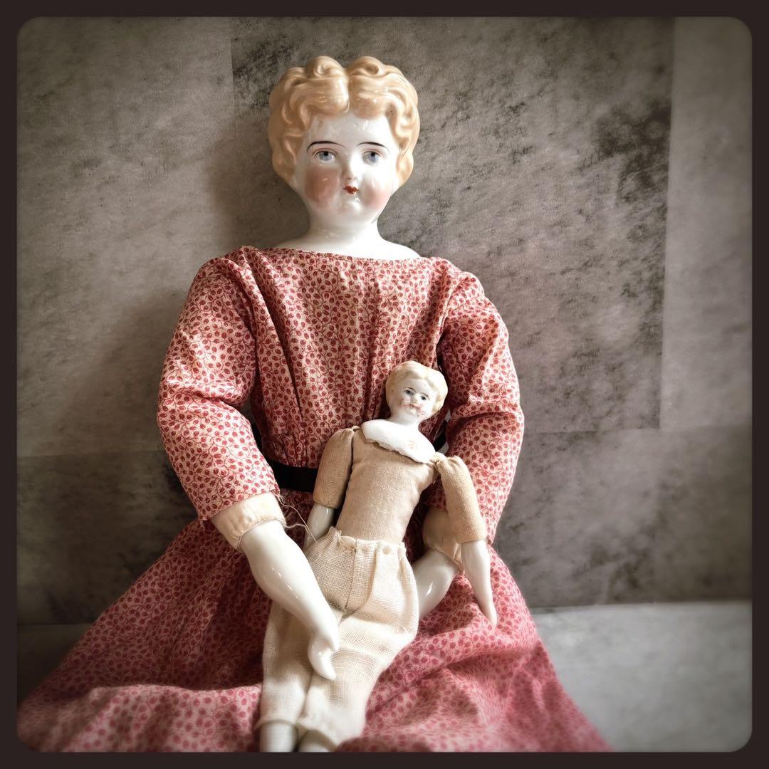 アンティーク　 ブロンド　チャイナヘッドドール ビッグサイズ ビスクドール