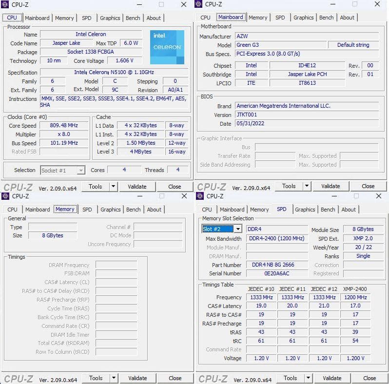 ミニPC TRIGKEY Green G3 初期化済