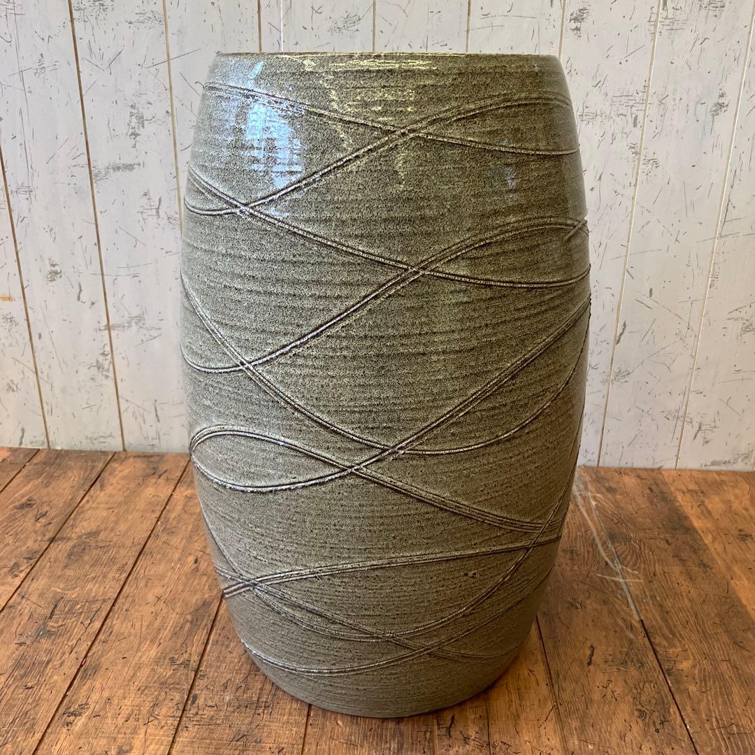 昭和レトロ 陶器製 傘立て 花柄 インテリア 玄関 置物 飾り オブジェ