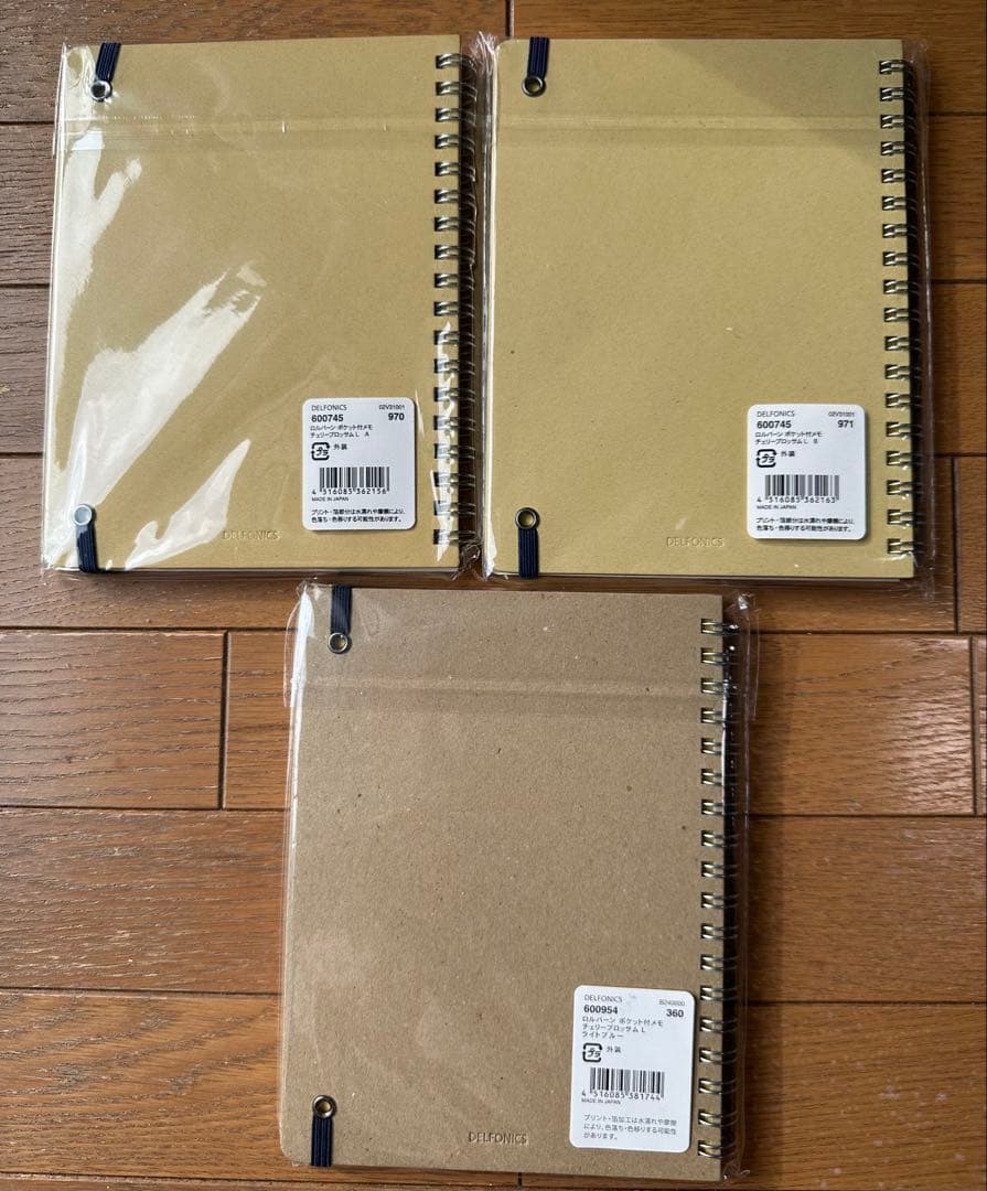 Rollbahn ポケット付きメモ L 桜　直営店チェリーブロッサム　3冊セット