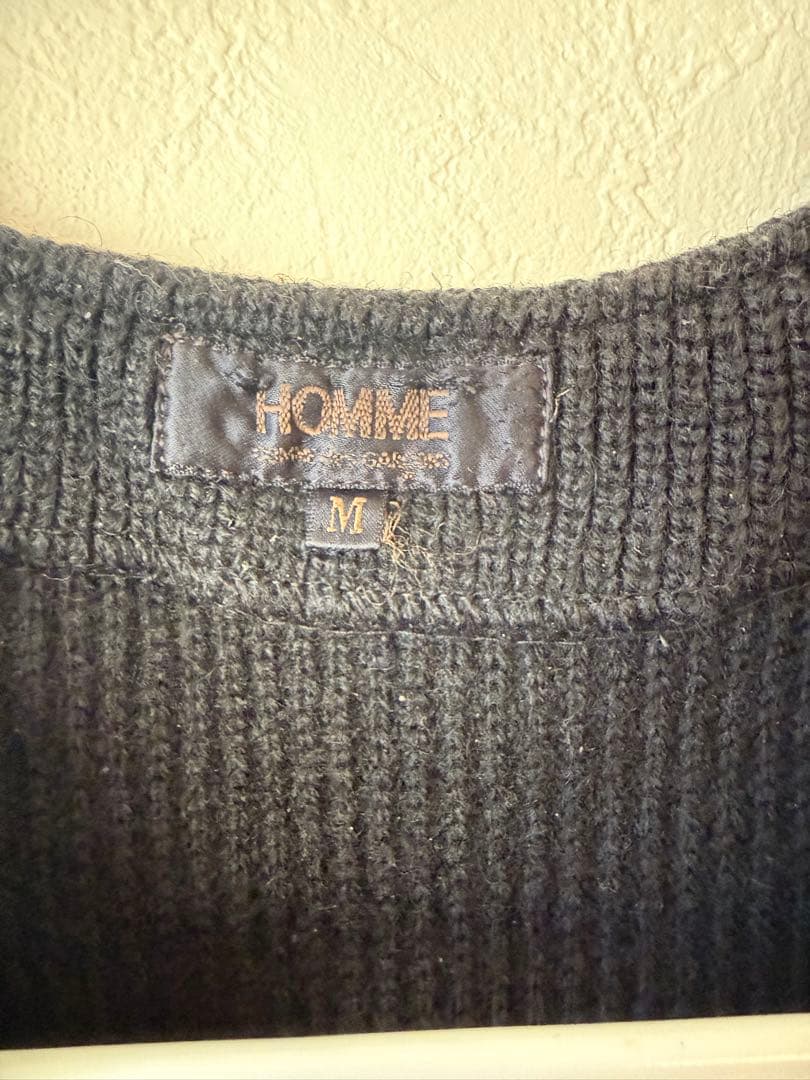 コムデギャルソンオム　デカオム　80s ツイードベスト　サイズM