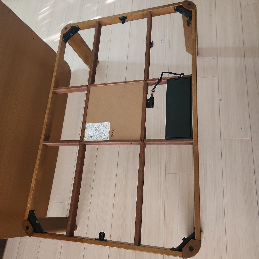 木製ブラウンこたつ約1200×800×400