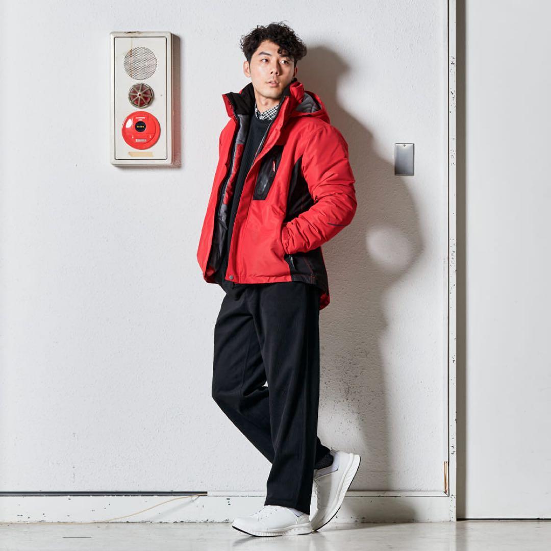 ワークマン　イージス360リフレクト透湿防水防寒ジャケット　レッドM