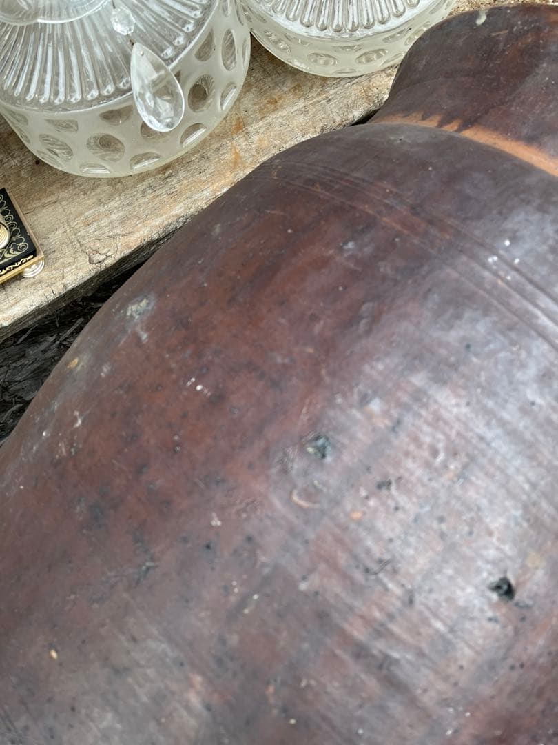 古備前大壺、古備前瓶、瓶、江戸時代、安政、備前焼大きな瓶、傘立て、花瓶、