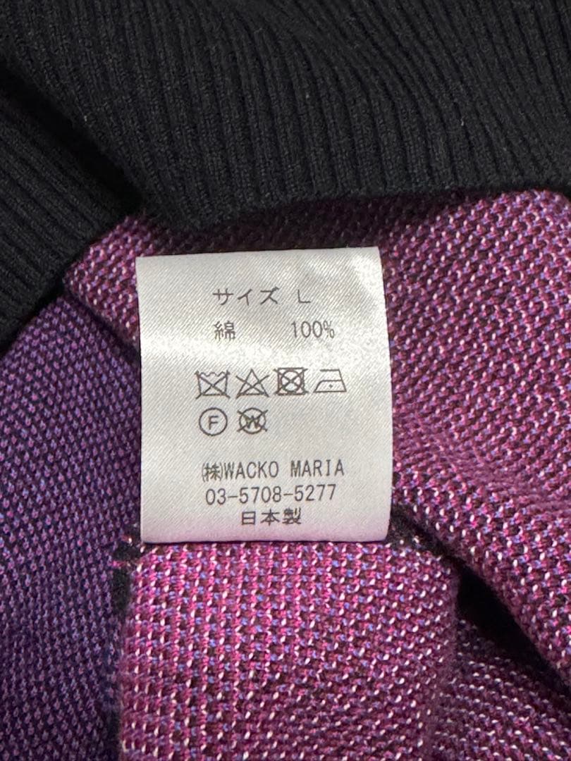 ワコマリア WACKOMARIA midnight blue グラフィックニット