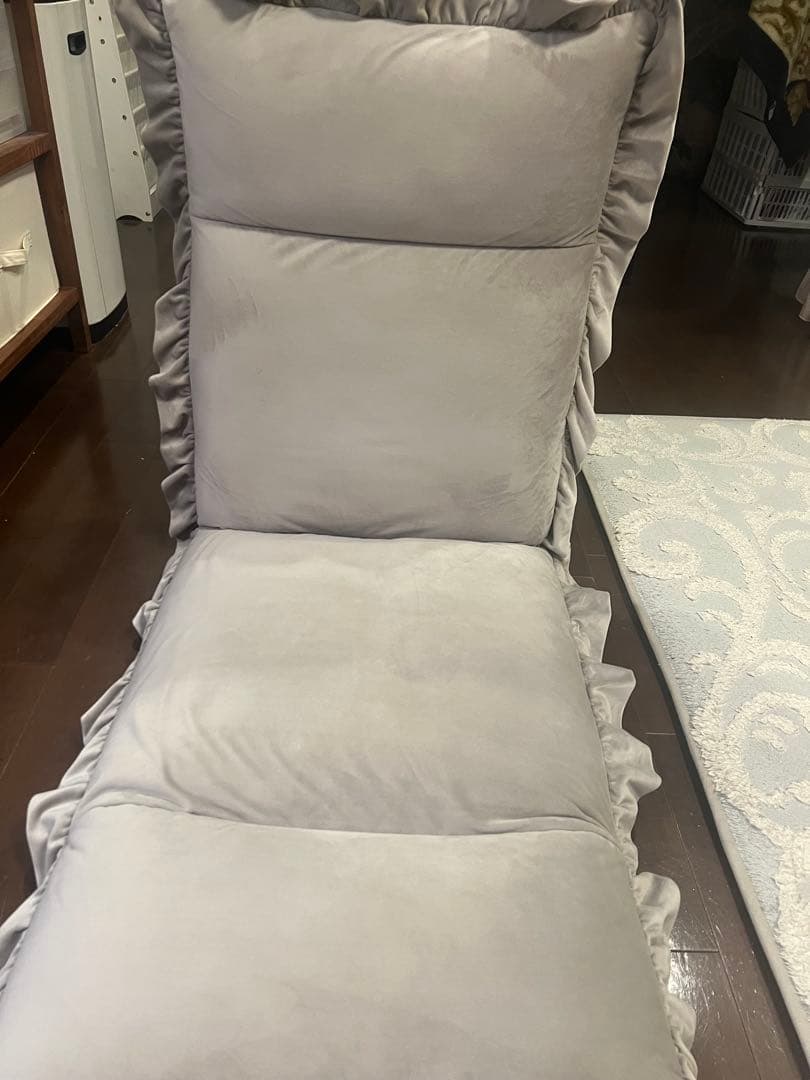 【美品】フランフラン　座椅子　ハイバック　グレー　カラン