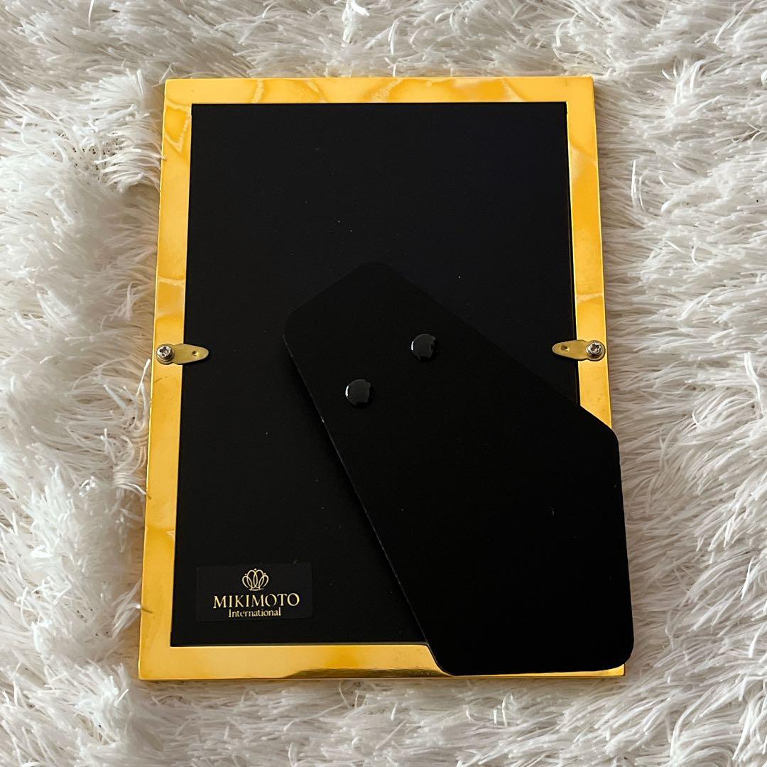 未使用】パール 2粒 クリスタルラッカー フォトフレーム オールド ミキモト