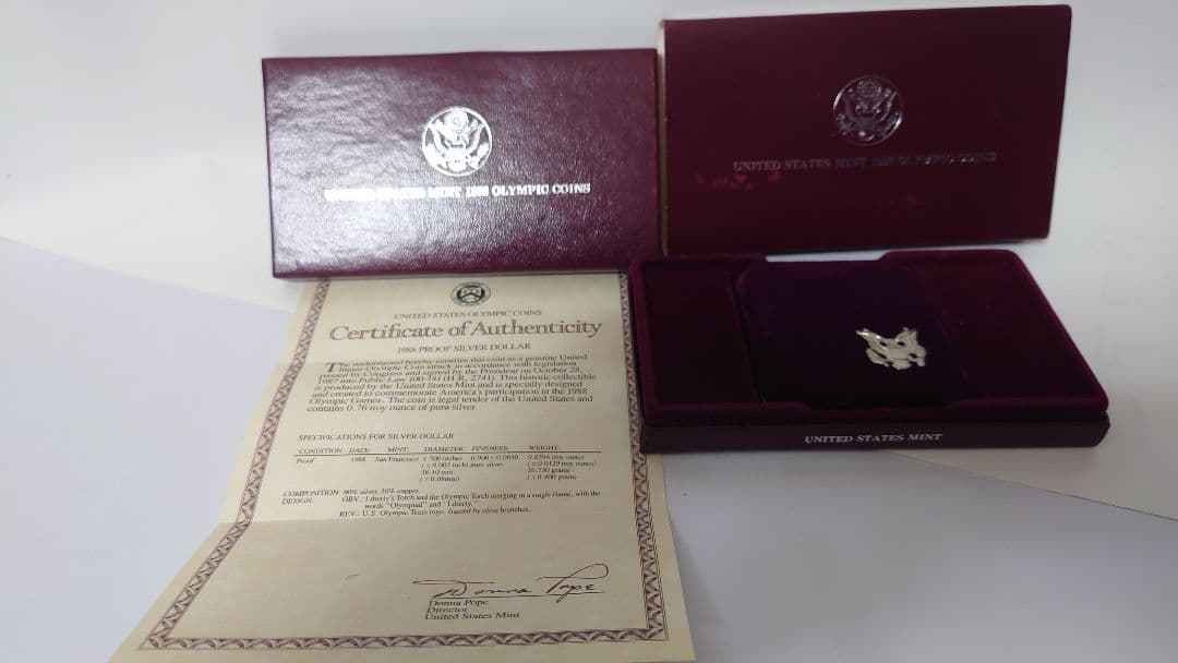 リ*ド様 1988年オリンピック記念銀貨 ケース付き