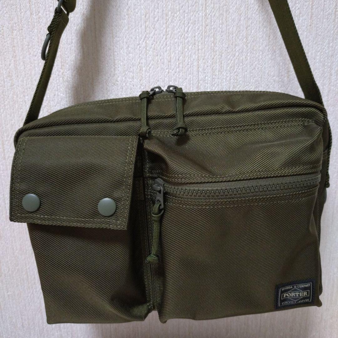 【極美品】ポーター　ユニット　ショルダーバッグ　グリーン　オリーブ　カーキ