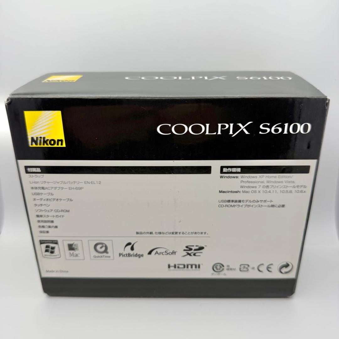 【極美品】Nikon COOLPIX S6100 レッド 箱付 11032
