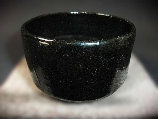 黒楽 香悦 神懸焼「室井香悦」作 黒楽 茶碗 茶道具 抹茶茶碗