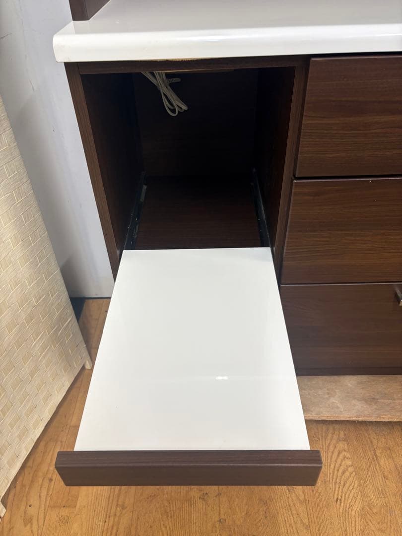 M043 レンジボード 食器棚 カップボード　上下分割可能！　幅1400mm