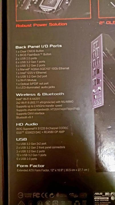 マザーボード ASUS INTEL Z490 ROG MAXIMUS XII EXTREME