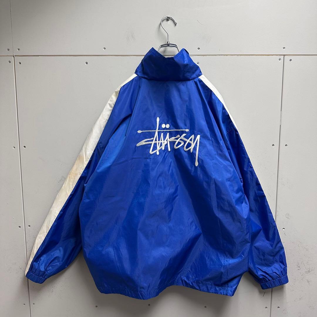 old stussy ステューシー 90s 刺繍ロゴ　ナイロンジャケット