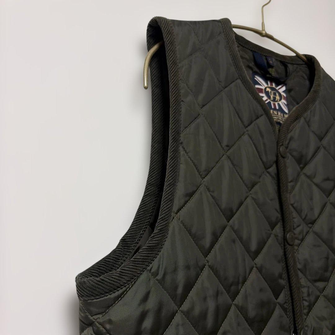 LAVENHAM ラベンハム キルティングベスト オリーブカラー 40