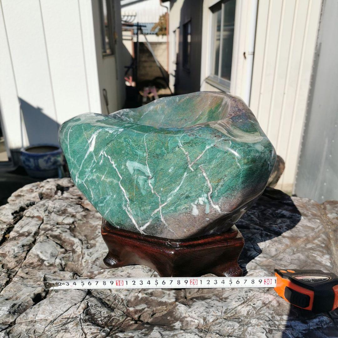 ナミビア翡翠　28キロ　溜まり石　鑑賞石　石　盆石　水石　置物　オブジェ