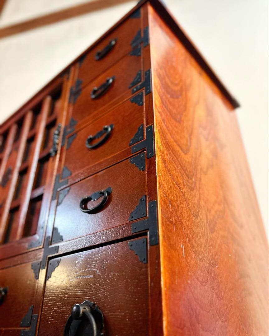 昭和後期〜平成初期 小物箪笥 時代箪笥 和箪笥　民藝箪笥 木製 和モダン 古家具