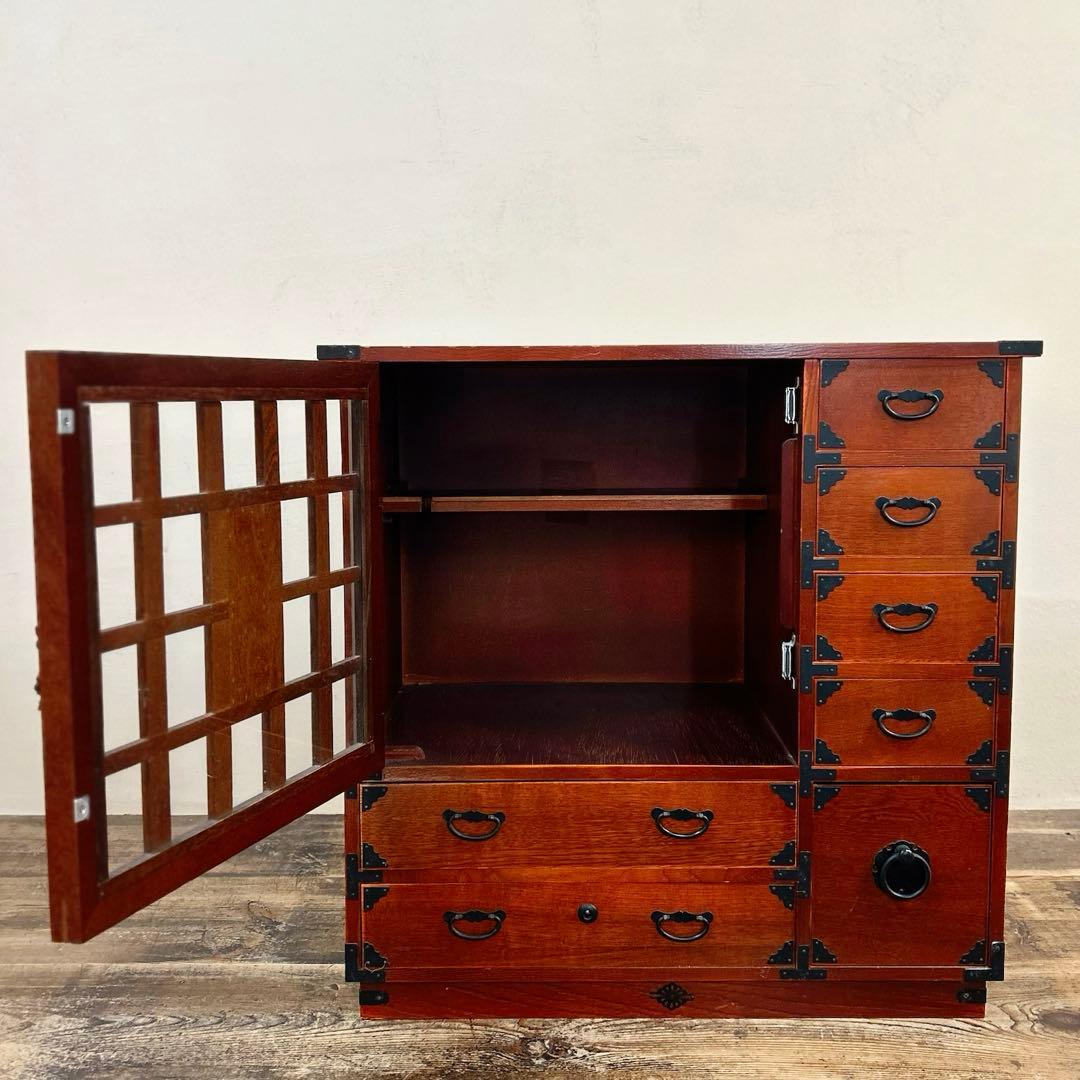 昭和後期〜平成初期 小物箪笥 時代箪笥 和箪笥　民藝箪笥 木製 和モダン 古家具