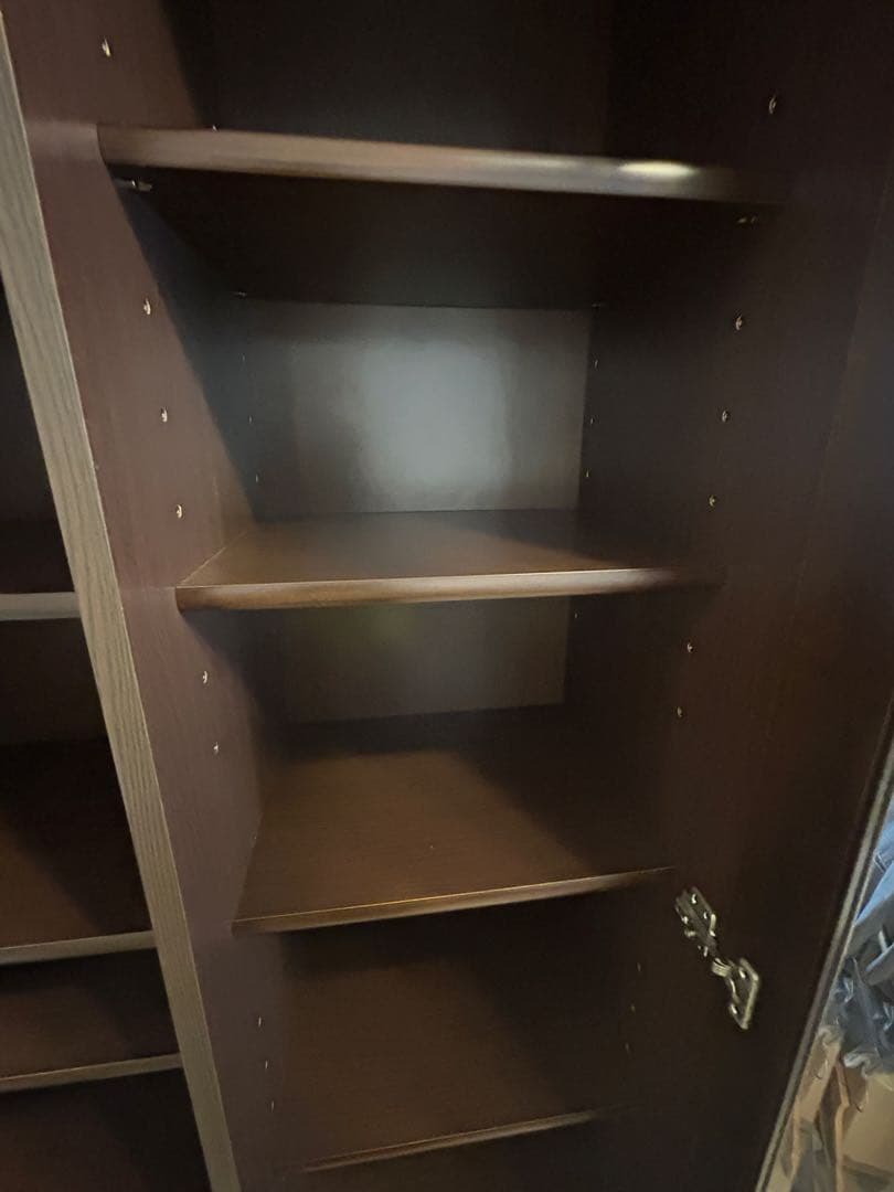 【関家具】ガラス扉本棚