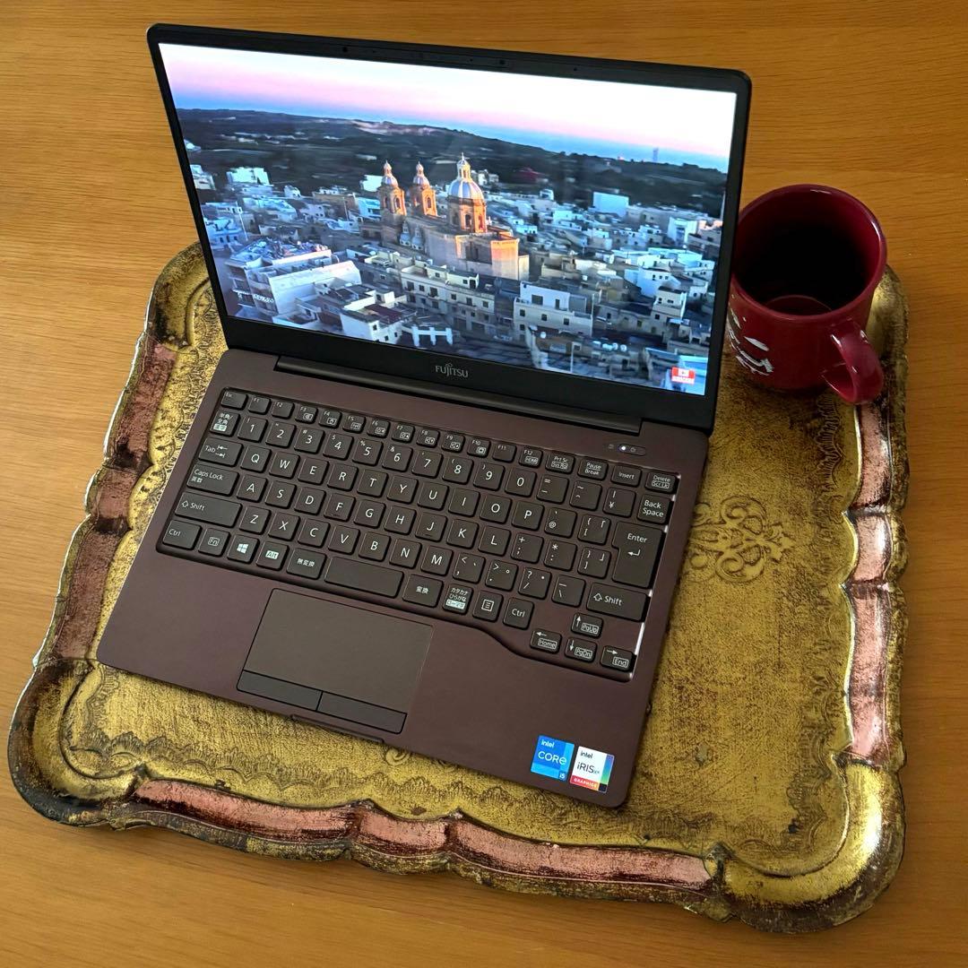 【特大サイズ】イタリア製 ヴィンテージ 木製 トレイ インテリア デスク ピンク