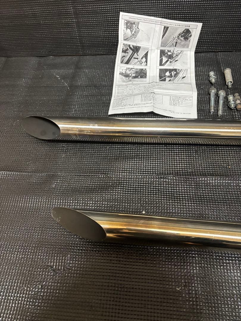 ドラッグスター400 ガレージT&F ドラッグパイプマフラー スラッシュ