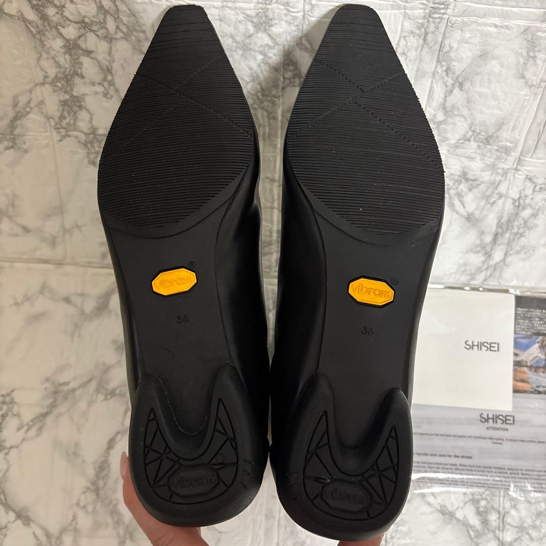 最終お値下げ！美品　SHISEI シーセイ23cmチゼルトゥアンクルブーツ