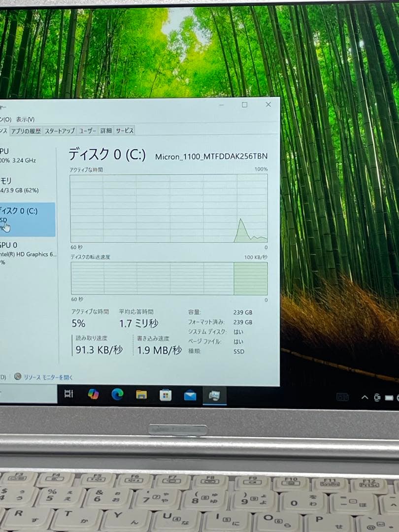 Panasonic Let's note ノートPC i5 4GB 238GB
