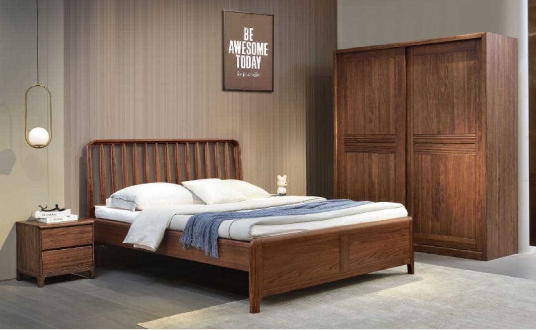 ウッドプラットフォームベッド（ラグジュアリーモデル）　キングサイズ