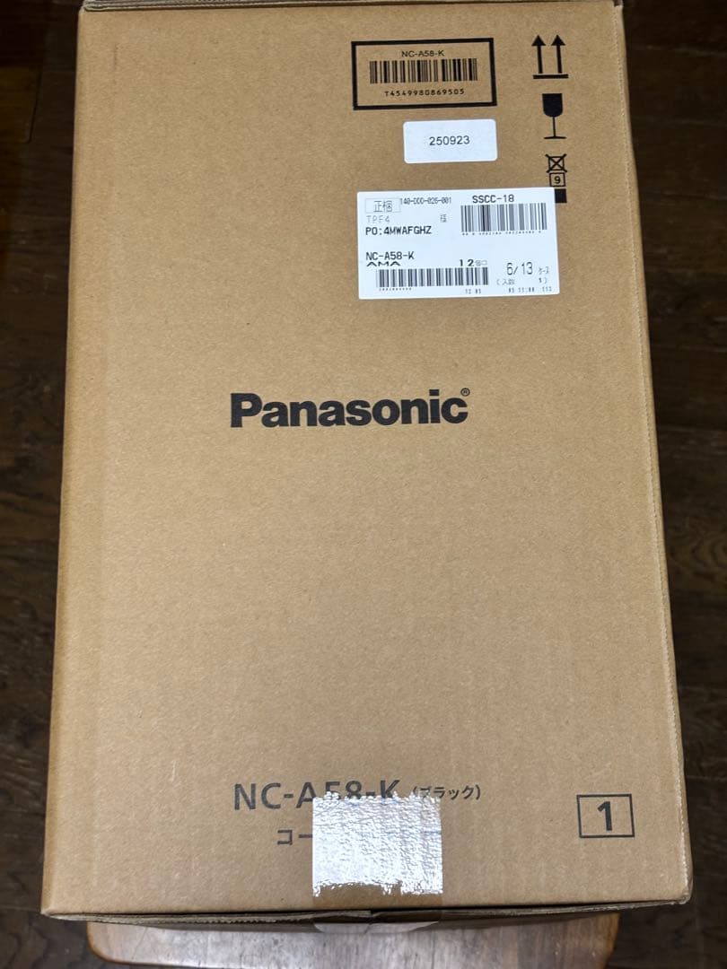 【新品未使用】Panasonic NC-A58-K コーヒーメーカー