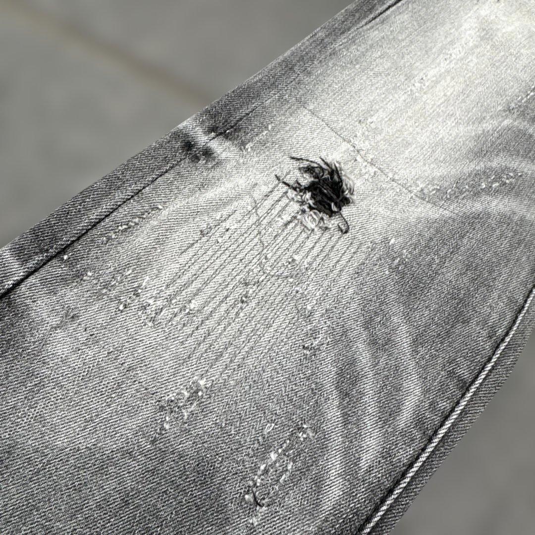 mnmlダメージスキニーデニム 29 スリムフィット グレー　希少