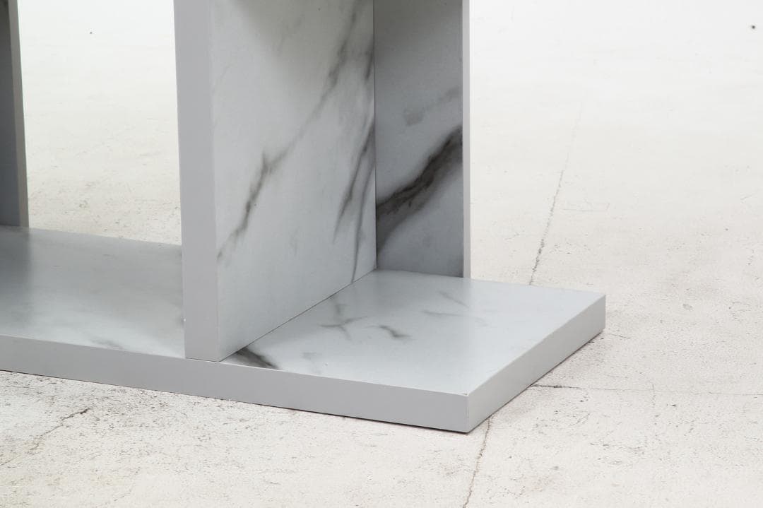 オープンシェルフ４段　大理石柄　幅90ｃｍ×奥行31ｃｍ×高さ108.5ｃｍ