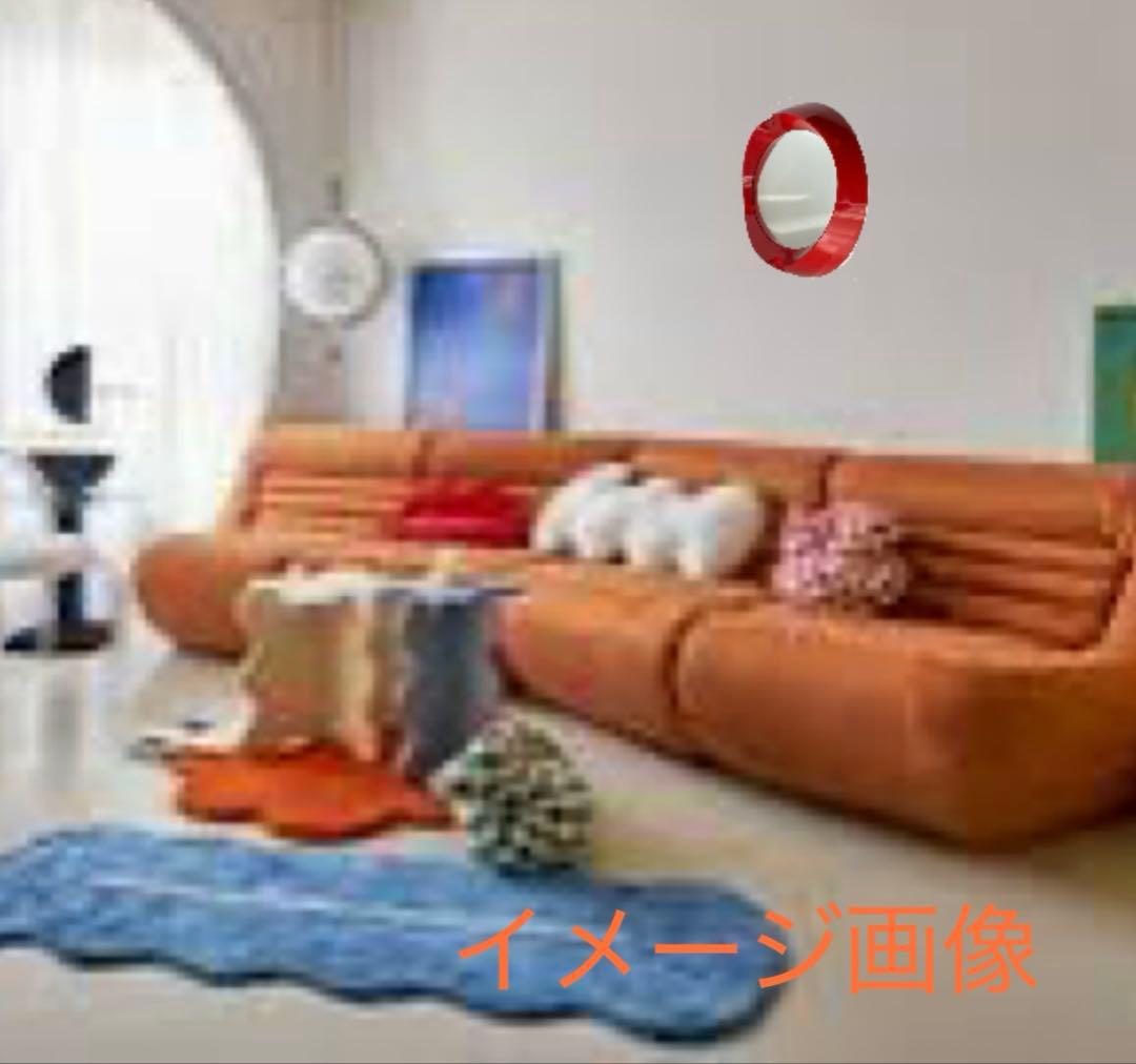 スペースエイジ　ミラー　壁掛け鏡　昭和レトロ　希少　ビンテージ　北欧