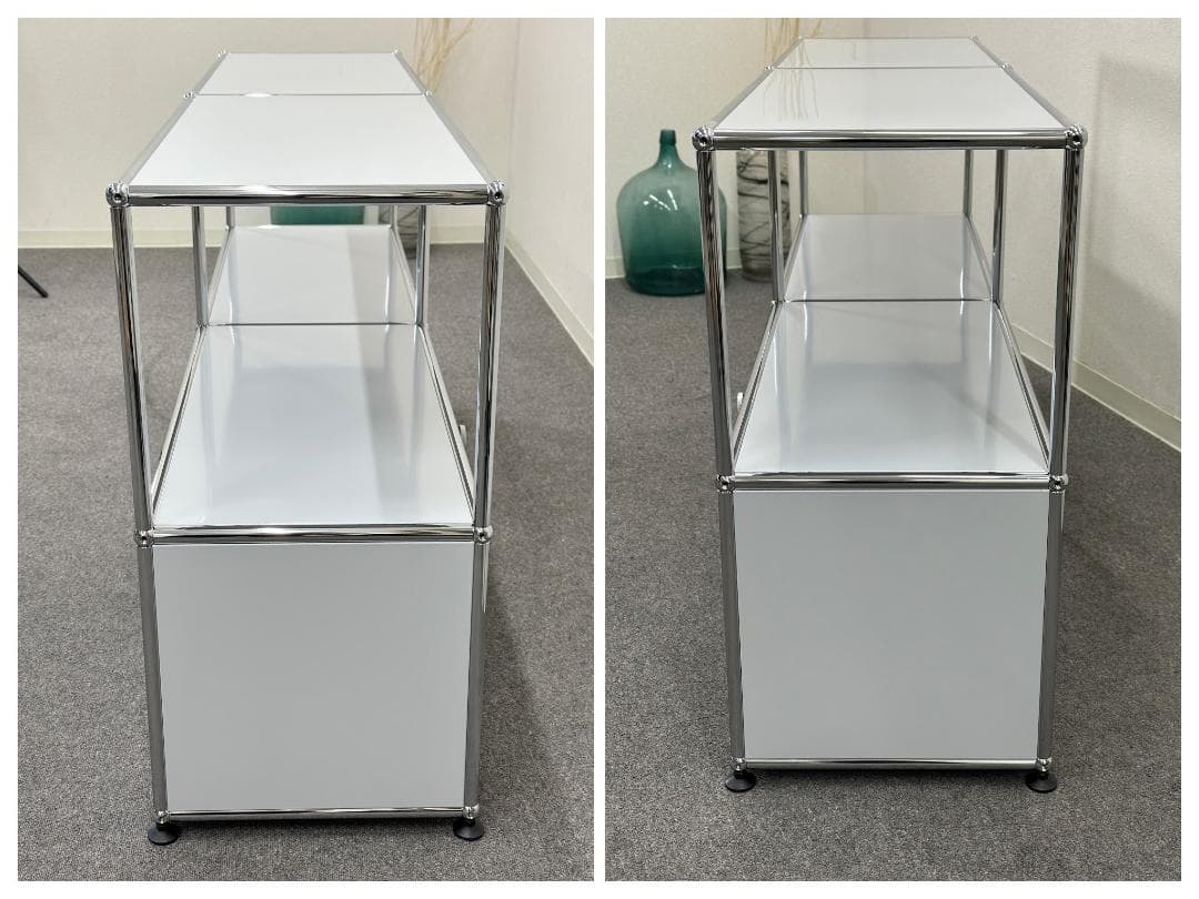 再入荷！正規品！ほぼ未使用品■USMハラー■キャビネット　2列2段　ライトグレー