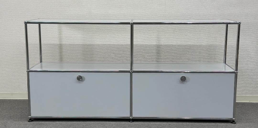 再入荷！正規品！ほぼ未使用品■USMハラー■キャビネット　2列2段　ライトグレー